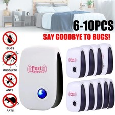 6-10PCS Ultrasonic Pest Repeller Control Electronic Repellent Mice Rat Reject