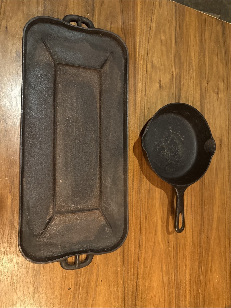 Griswold #8 Vintage Cast Iron Griddle Slant Logo 745 ERIE 19