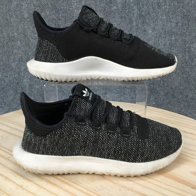 Adidas Tubular Shadow Running Shoes Mens 7 Low Top Sneakers Knit Black BY2220