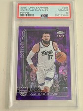 2025 Topps Chrome Sapphire Purple #206 Jonas Valanciunas Kings /75 PSA 10 GEM MT