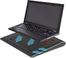 17 Inch Dual Fan Lap Chill Mat - Soft Neoprene Laptop Cooling Pad for Heat Prote