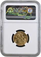 MS61 NGC | 1918 Gold Sovereign Coin - George V - Rare: Perth Mint