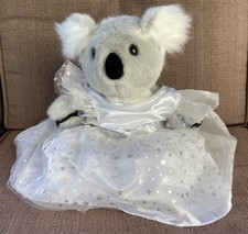 Build a Bear Workshop BABW plush 15" Kuddly Koala with White/silver dress 18