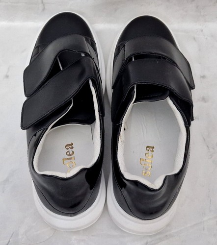 SOLEA Womens Magnificent Black Leather Lace Up Trainer Shoe EU 40 UK 7 MRRP £69 - Picture 6 of 7