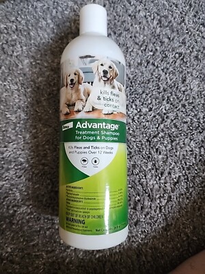 Advantage Flea Tick Treatment Shampoo for Dogs and Puppies, 24oz