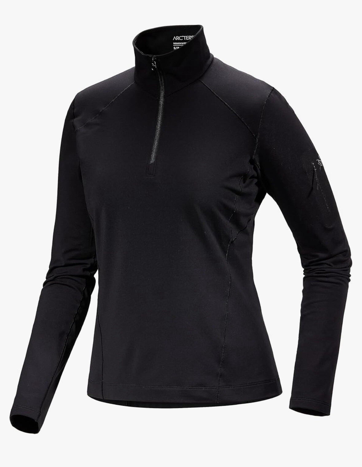 Arc’teryx Women’s Rho AR Zip Neck Long Sleeve Shirt Size XL Black NWT 11273