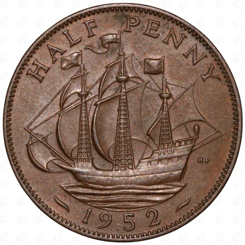 1952 George VI Half Penny — photo from the most recent tracked eBay sale
