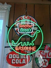 Sinclair Dinosaur Dino Gasoline Motor Oil Gas 17"x17" Neon Sign Light Lamp Decor