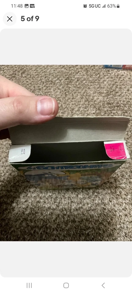 The Smurfs PAL B NES Game complete with box and manual Schtroumpfs French France - Image 3 of 4