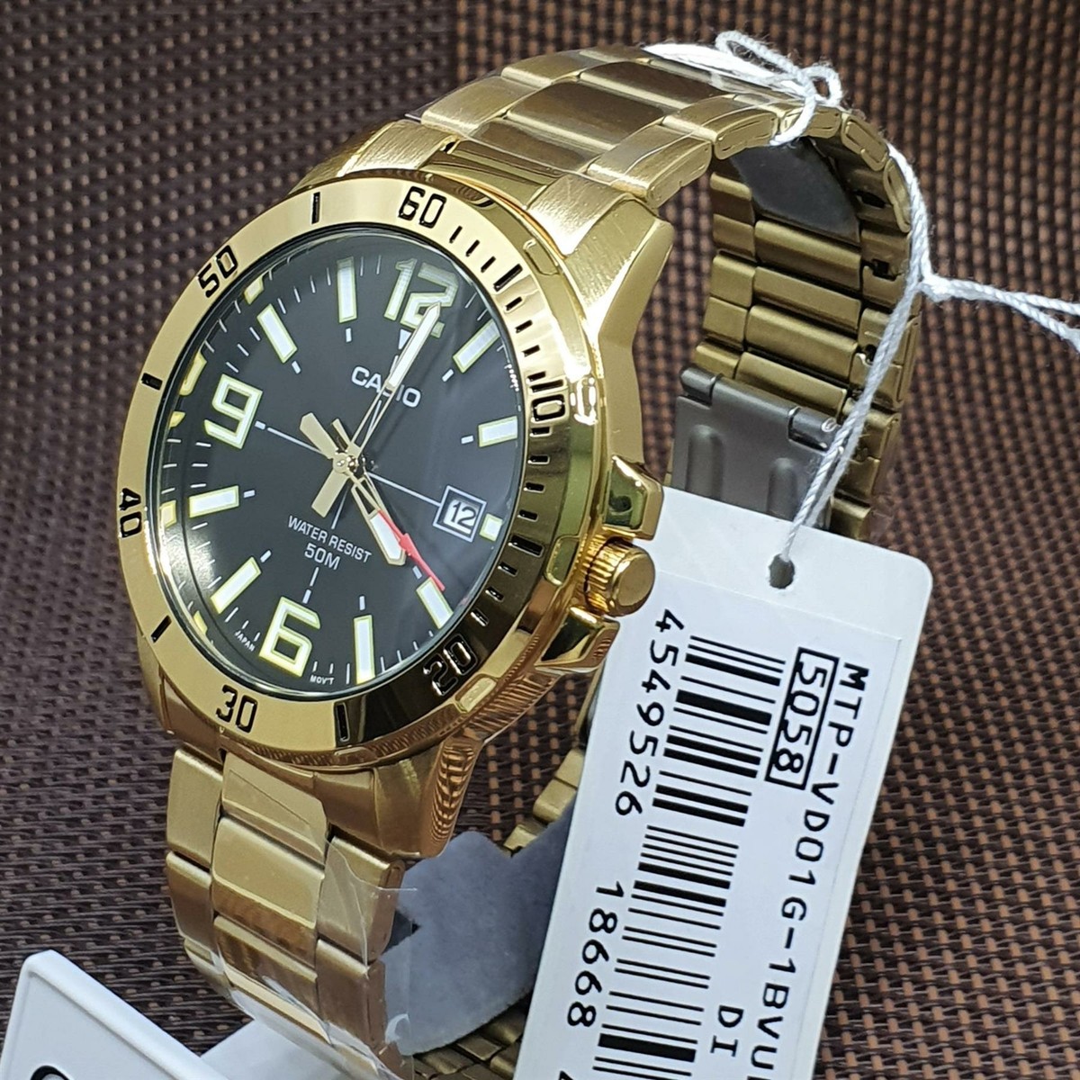 Casio MTP-VD01G-1B Enticer Series Standard Analog Men's Watch | eBay