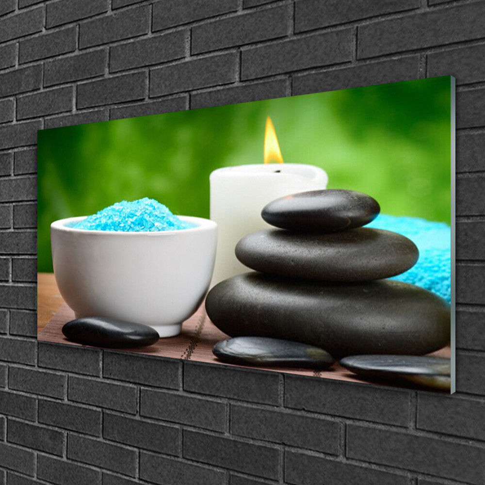Tableau sur verre 100x50 cm motif bougie pour illuminer une piece sombre