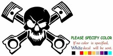 Skull with Pistons Vinyl Decal Sticker Car Window Bumper Wall Laptop 7"