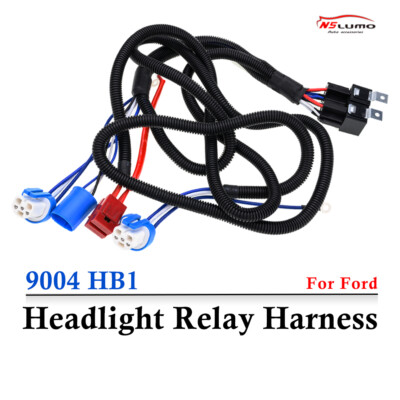 HB1 Headlight 9004 Relay Heavy Duty Harness For 1986-1994 Ford