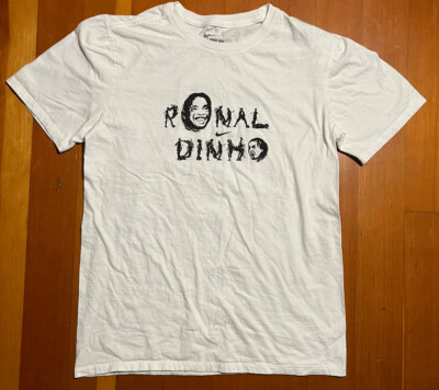 Rare Nike Ronaldinho #10 White Shirt Tee Men's Small