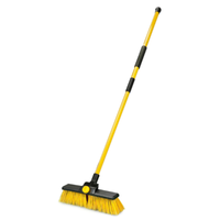 Besen Schrubber Industriell Zum Schieben Gelb 35 Cm Griff Teleskop 90-150 Cm