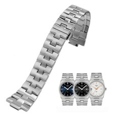 Bracelet de Montre pour 1853 TISSOT PRX T137.407 / T137.410 Acier 26x12mm Argent