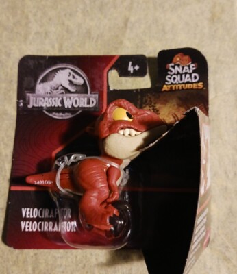 Jurassic World Snap Squad Attitudes Velociraptor Figure