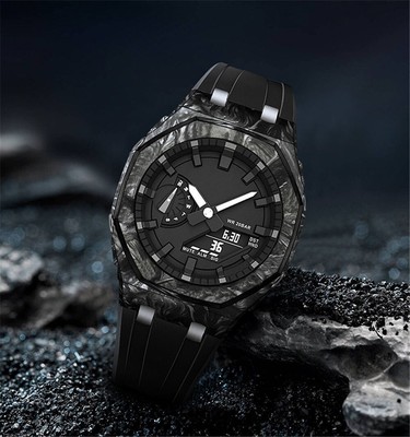 Custodia con cinturino in resina per Casio G-Shock GA-2100 Uomo Donna Sostuzione k di accessori per bracciale con fascia sfumata trasparente ga2100  1511