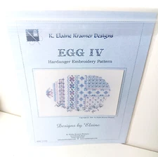 Designs by Elaine Kramer Easter Egg IV Hardanger Embroidery Chart Pattern