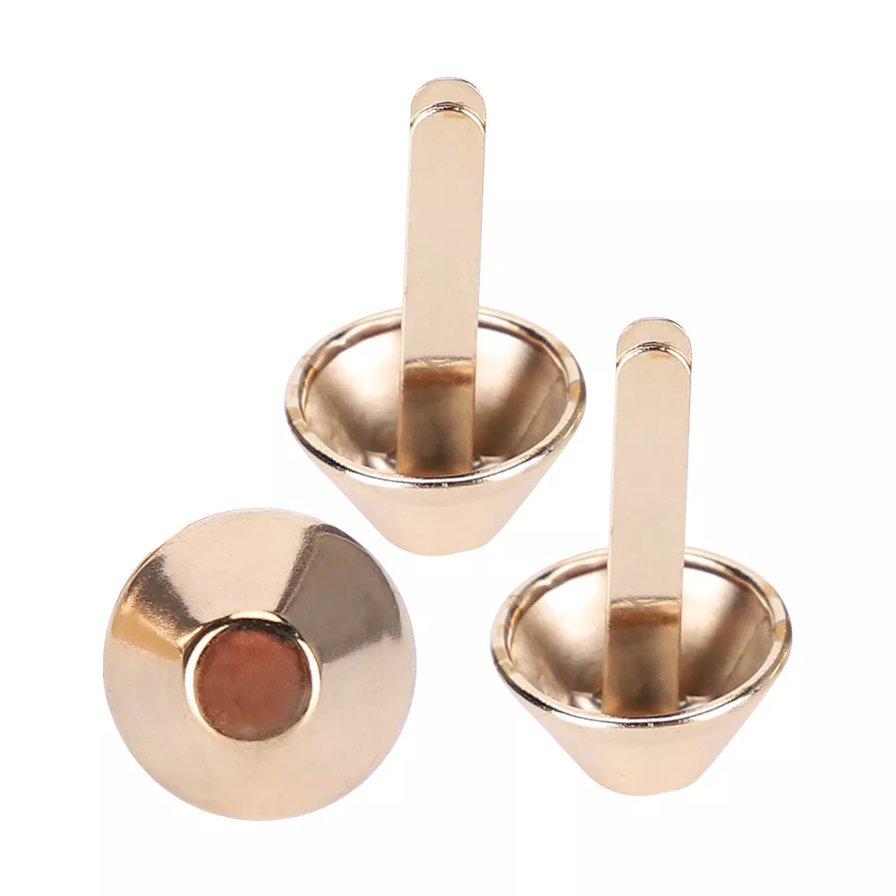 200Pcs Handbag Feet Studs Golden Bottom Stud Bag Feet Purse Cone Feet Nailhead