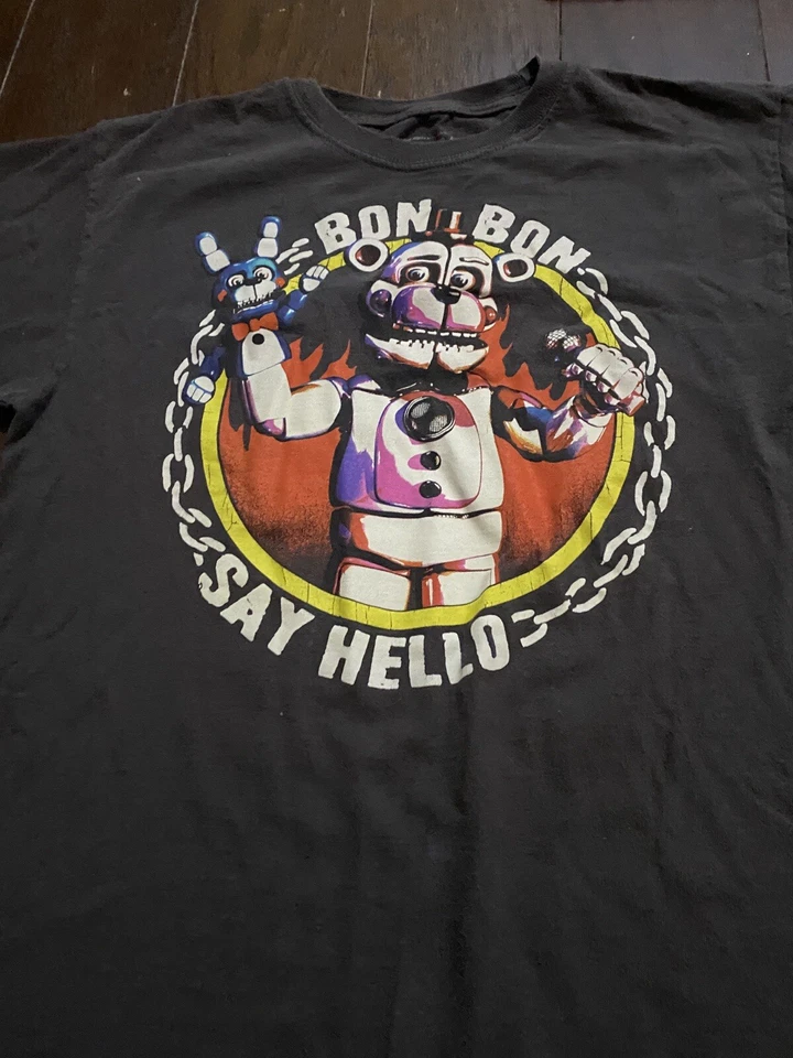 Five Nights At Freddys Tee Shirt Boys Xl L Sister Location Funtime Freddy FNAF - Image 3 of 4