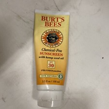 Burt's Bees Chemical-Free Sunscreen SPF 30 with Hempseed Oil Discontinued 3.5 OZ