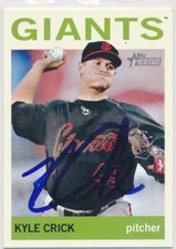 Kyle Crick San Francisco Giants Autographed 2013 Topps Heritage Card #157