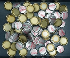 100 Silver Coca-Cola Bottle Caps 1960's -Never Used- NOS