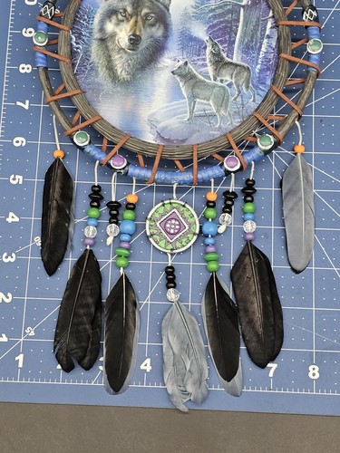 Bradford Exchange James Meger Illuminated LED Dreamcatcher Aurora Borealis Decor - Picture 13 of 16