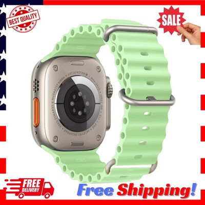 Ocean Band for Apple Watch Ultra 3/11/10/9/8/7/6/SE Silicone Strap Waterproof
