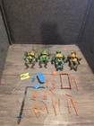 Teenage Mutant Ninja Turtles action figures Vtg 1988 & 1990 Lot of 4 w/accessory