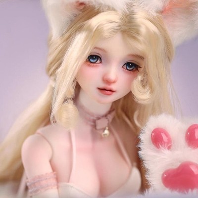 1/4 BJD Doll Facial Makeup Unana Sexy Cat Woman Girl adorable Gift Bare Doll
