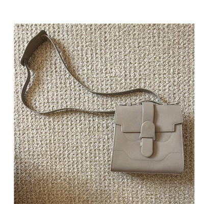 Senreve Small Gray Pebbled Crossbody Bag, Adjustable Detachable Strap, Zip