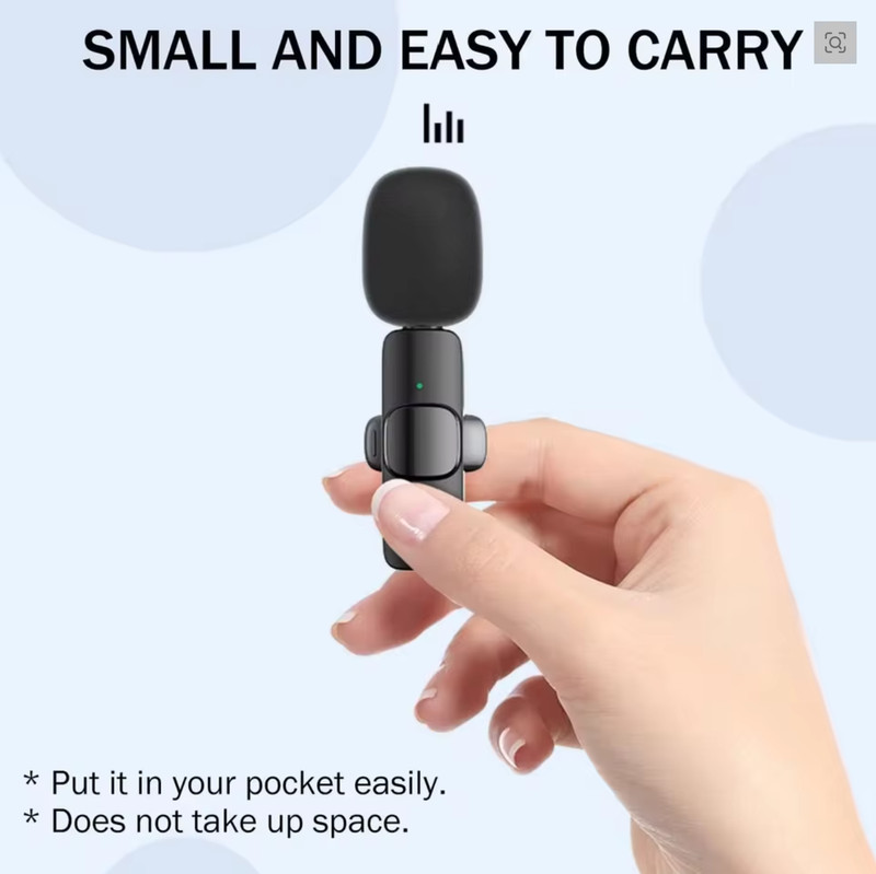 Wireless Lavalier Microphone USB-C Type-C for Android Phone Laptop Mini Clip Mic
