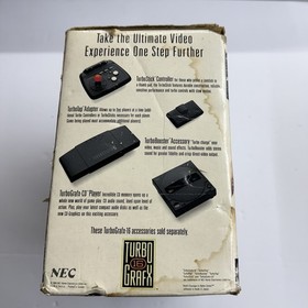 Tg16 - NEC TurboGrafx-16 System Black Console *Not complete* W/ Box Tested Works