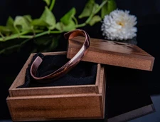 Plain Pure Copper Magnetic Large Bracelet Copper Arthritis Pain Therapy Cuff
