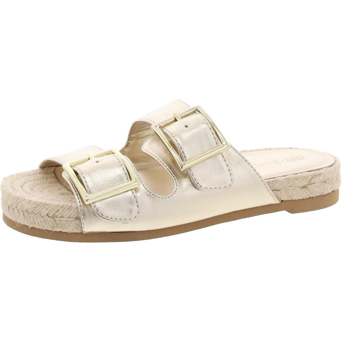 На 34-м году женские босоножки Milaa из искусственной кожи с пряжкой Slip On Slide BHFO 2123