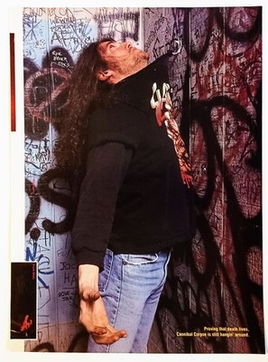 CANNIBAL CORPSE~CHRIS BARNES~ORIG 1993 POSTER~FULL PAGE MAGAZINE PINUP CLIPPING
