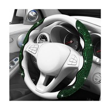 Ywdiml Bling Car Steering Wheel Cover Rhinestones Non-slip 15 Inches Green Ywdiml Bling Car Steering Wheel Cover Rhinestones Non-slip 15 Inches Green