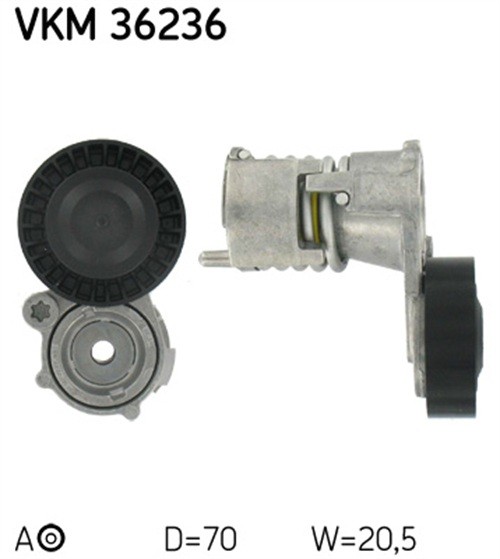 Aux Belt Tensioner VKM36236 SKF Drive V-Ribbed 1374425 6M5Q6A228AA 30650957 New - Image 10