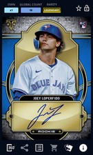 2024 TOPPS BUNT DIGITAL TRIPLE THREADS JOEY LOPERFIDO RC AUTO /10 BLUE JAYS