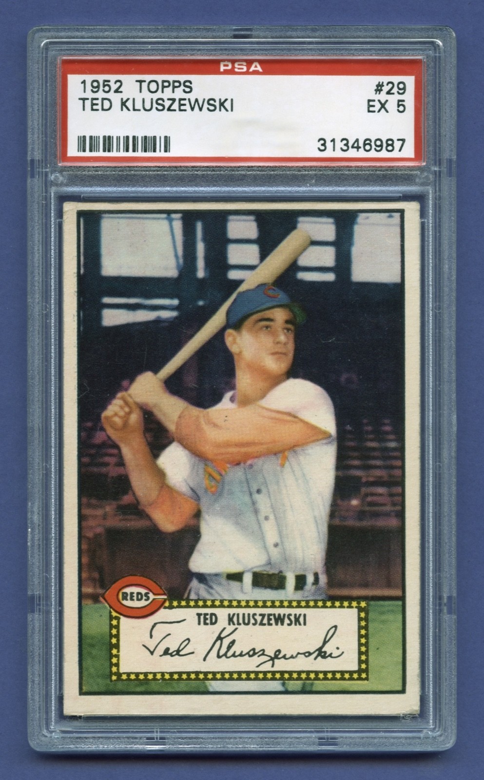 1952 TED KLUSZEWSKI TOPPS PSA 5 EX CINCINNATI REDS VINTAGE COLLECTIBLE (#29) RZC