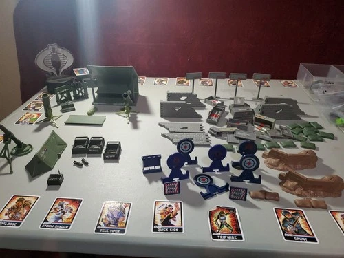 1984-1985 Gi Joe Playsets.  Bivouac,  Missle Defense,   Rifle Range, Forward OP.
