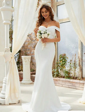 Vestido de novia hombros descubiertos corte sirena Vestidos de Boda para Mujer