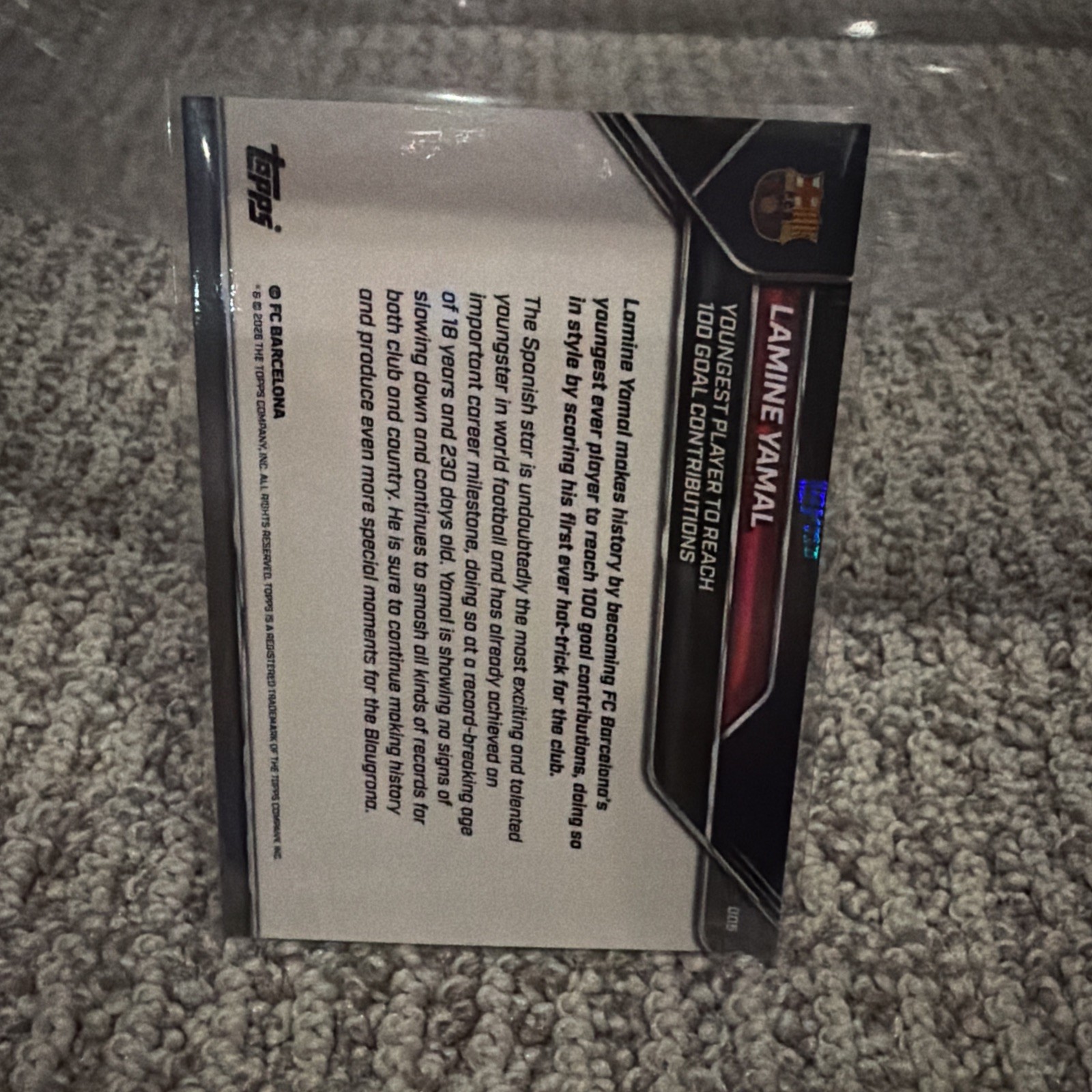 2025-26 Topps Now - Fc Barcelona Lamine Yamal #5 view 2