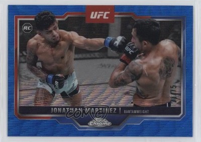 2025 Topps Chrome UFC Blue Wave Refractor 21/75 Jonathan Martinez Rookie RC 0zz3