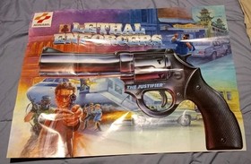 LETHAL ENFORCERS Sega CD Genesis KONAMI 1993 Game Promo Insert Poster Rare 