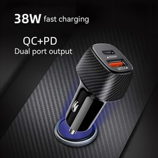 Zigarettenanzünder Ladegerät Auto KFZ USB-A & USB-C mit Kabel Schnellladegerät Zigarettenanzünder Ladegerät Auto KFZ USB-A & USB-C mit Kabel Schnellladegerät