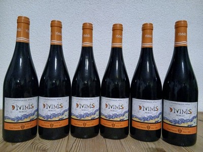 (7,33/1L.) 6 Fl. Bodegas Ignacio Marin Divinis Merlot Rotwein trocken