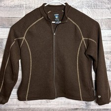 Kuhl Womens Alfpaca Fleece Jacket XL Brown Full Zip Outdoors Hiking Camping
